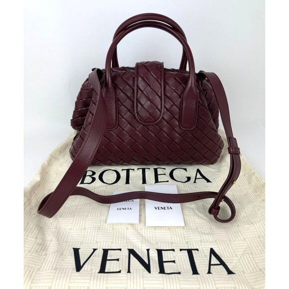 Bottega Veneta Nappa Intrecciato Teen The Lauren 1980 Bauletto Barolo Bag - Picture 2 of 16